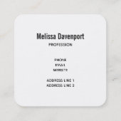 Cute Woodland Animals Nordic Pattern Vierkante Visitekaartje (Achterkant)