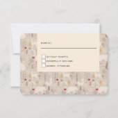 Cute Woodland Animals Nordic Pattern Weddenschap RSVP Kaartje (Achterkant)
