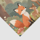Cute Woodland Animals Nursery Scene Tissuepapier (Detail)