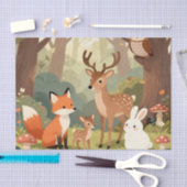 Cute Woodland Animals Nursery Scene Tissuepapier (Craft)