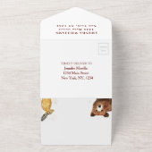Cute Woodland Animals Oh Boy Baby shower All In One Uitnodiging (Buitenkant)