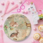 Cute Woodland Animals Pattern Papieren Bordje (Feest)