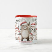 Cute Woodland Animals Winter Wonderland Christmas Mok (Midden)