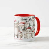 Cute Woodland Animals Winter Wonderland Christmas Mok (Voorkant rechts)