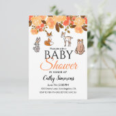 Cute Woodland Baby Animals | BABY SHOWER Kaart (Staand voorkant)