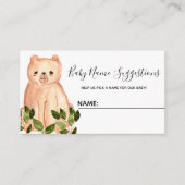 Cute woodland baby beer informatiekaartje (Voorkant)