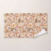 Cute Woodland Baby Deer Floral Pattern Bad Handdoek (Handdoek)