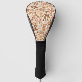 Cute Woodland Baby Deer Floral Pattern Golfheadcover (Voorkant)