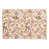 Cute Woodland Baby Deer Floral Pattern Kussensloop (Voorkant)
