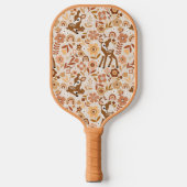 Cute Woodland Baby Deer Floral Pattern Pickleball Paddle (Voorkant)
