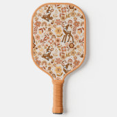 Cute Woodland Baby Deer Floral Pattern Pickleball Paddle (Achterkant)
