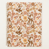 Cute Woodland Baby Deer Floral Pattern Planner (Voorkant)
