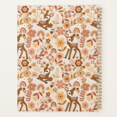 Cute Woodland Baby Deer Floral Pattern Planner (Achterkant)
