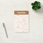 Cute Woodland Baby Deer Floral Pattern Post-it® Notes (Kantoor)