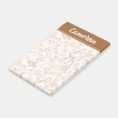 Cute Woodland Baby Deer Floral Pattern Post-it® Notes (Schuin)