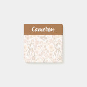 Cute Woodland Baby Deer Floral Pattern Post-it® Notes (Voorkant)