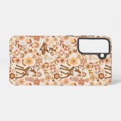 Cute Woodland Baby Deer Floral Pattern Samsung Galaxy Hoesje (Achterkant horizontaal)