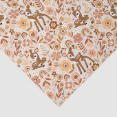 Cute Woodland Baby Deer Floral Pattern Tissuepapier (Detail)