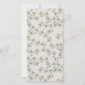 Cute Woodland Baby Elephant Foliage Baby shower Bedankkaart (Achterkant)