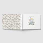 Cute Woodland Baby Elephant Foliage Baby shower Gastenboek (Volledig)