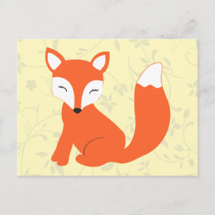 Cute Woodland Baby Fox Briefkaart