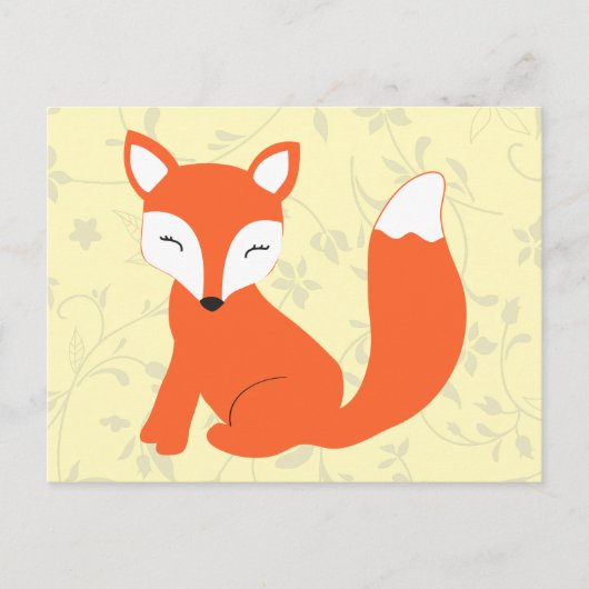 Cute Woodland Baby Fox Briefkaart (Voorkant)