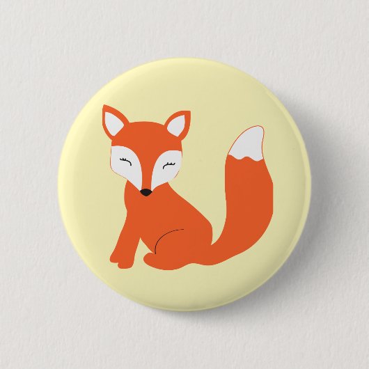 Cute Woodland Baby Fox Ronde Button 5,7 Cm (Voorkant)