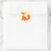 Cute Woodland Baby Fox Ronde Sticker (Tas)