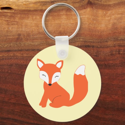 Cute Woodland Baby Fox Sleutelhanger (Voorkant)