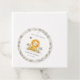 Cute Woodland Baby Lion Foliage Elke dag van de le Bedankjes Labels