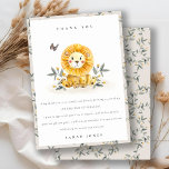 Cute Woodland Baby Lion Foliage Elke dag van de le Bedankkaart<br><div class="desc">Als u nog meer aanpassingen nodig hebt,  kunt u mij op yellowfebstudio@gmail.com vrij klikken.</div>
