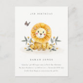 Cute Woodland Baby Lion Foliage Elke dag van de le Briefkaart (Voorkant)