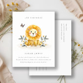 Cute Woodland Baby Lion Foliage Elke dag van de le Briefkaart
