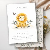 Cute Woodland Baby Lion Foliage Elke dag van de le Briefkaart