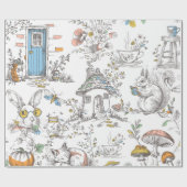  Cute Woodland Baby Shower Cadeaupapier (Vlak)