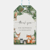 Cute Woodland Baby shower Gift Labels Cadeaulabel (Achterkant)
