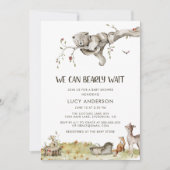 Cute Woodland Baby shower Kaart (Voorkant)
