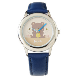 Cute Woodland Beer en Bijen Kinderhorloge Horloge