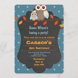 Cute Woodland Birthday Owl Kaart