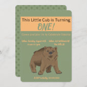 Cute Woodland Brown Beer Cub Kaart (Voorkant / Achterkant)