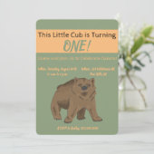 Cute Woodland Brown Beer Cub Kaart (Staand voorkant)