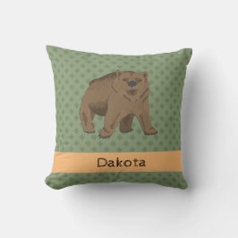 Cute Woodland Brown Beer Cub Kussen