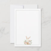 Cute Woodland Bunny Rabbit Flat Bedankt (Achterkant)