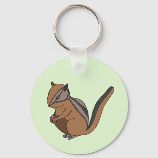 Cute Woodland Chipmunk Sleutelhanger (Voorkant)