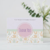 Cute Woodland Creatures baby shower Dank u Kaart (Staand voorkant)