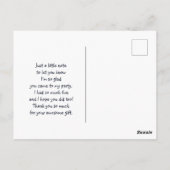 Cute Woodland Creatures Cartoon Hartelijk dank Briefkaart (Achterkant)