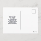 Cute Woodland Creatures Cartoon Hartelijk dank Briefkaart (Achterkant)