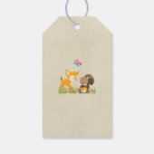 Cute Woodland Creatures Cartoon Hartelijk dank Cadeaulabel (Achterkant)