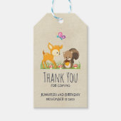 Cute Woodland Creatures Cartoon Hartelijk dank Cadeaulabel (Voorkant)