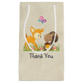 Cute Woodland Creatures Cartoon Hartelijk dank Klein Cadeauzakje (Voorkant)